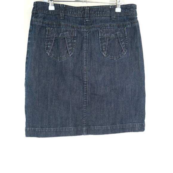 NEW Anthropologie Denim Knee Length Skirt Blue 29 - Picture 3 of 6